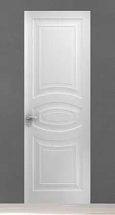Межкомнатная дверь GRAND-60, GR06, Bianco. Матовая эмаль. Скрытый короб