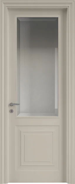 GRAND, GR03V, матовая эмаль Grigio Seta, стекло Satinato Bianco.