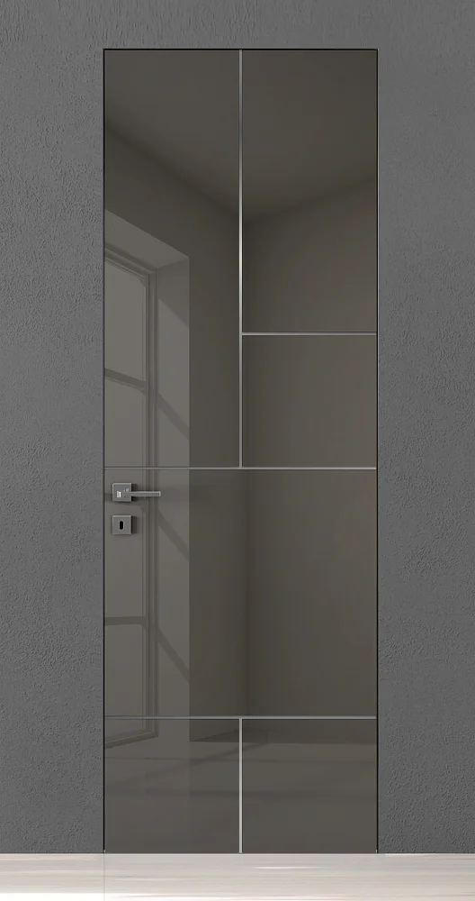 TREND-60, модель TR18m, глянцевая эмаль LG13 Rocca Gloss, молдинг в цвете Chrome. "Скрытый" короб INVISIBLE.