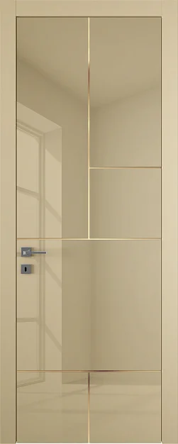 TREND, модель TR18m, глянцевая эмаль LG03 Avorio Gloss, молдинг в цвете Gold.