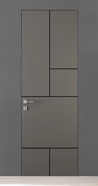 TREND-60, модель TR18m, матовая эмаль L13 Rocca, молдинг в цвете Black. "Скрытый" короб INVISIBLE.