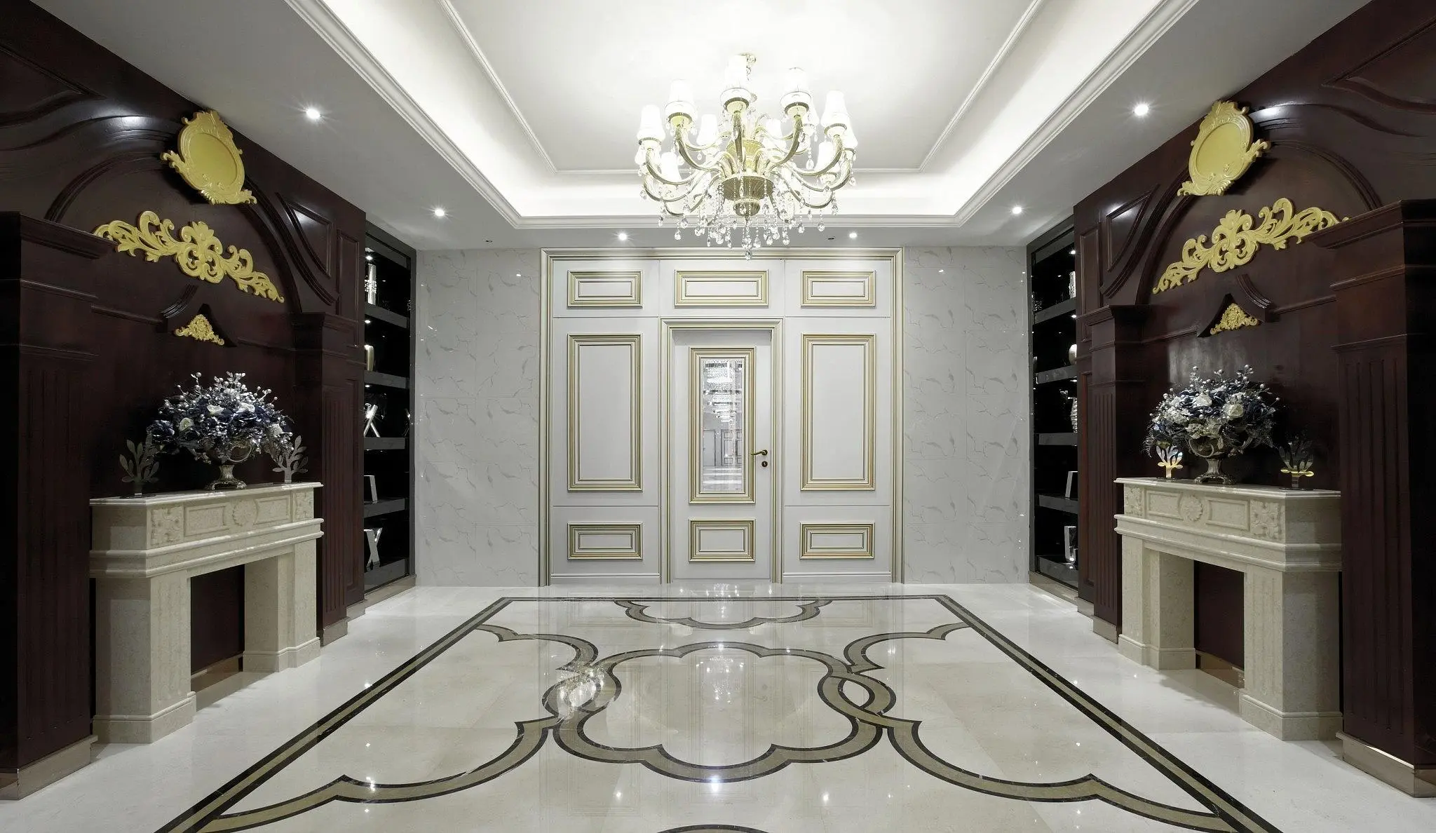 mini-Стеновые панели COVER, PRIMA, модель P, матовая эмаль L01 Bianco. Дверь PRIMA, модель P.