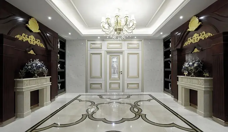 Стеновые панели COVER, PRIMA, модель P, матовая эмаль L01 Bianco. Дверь PRIMA, модель P.