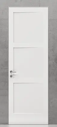 Классическая дверь LEVEL-60 126 Bianco. Матовая эмаль. Скрытый короб