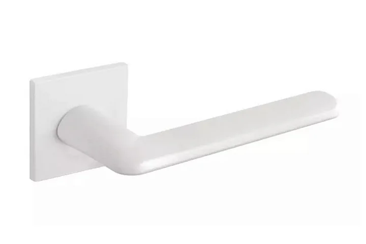 Дверная ручка, модель Eliptica в белом матовом цвете.
