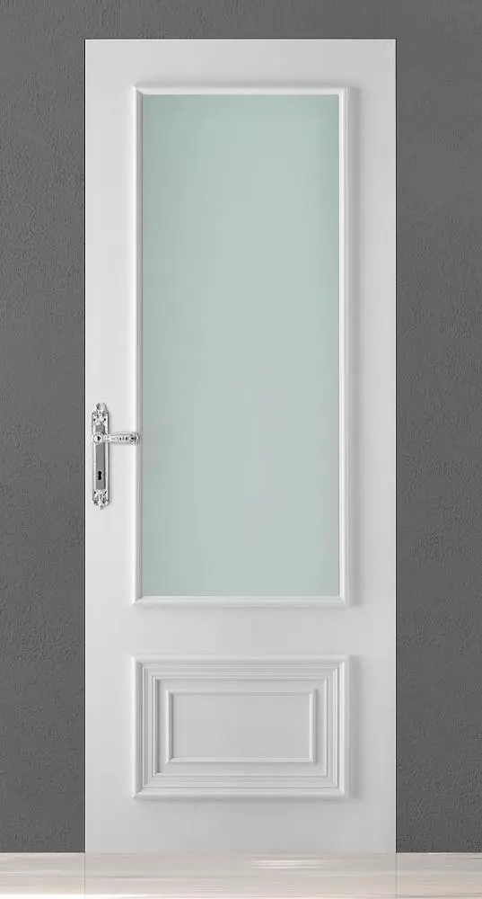PRIMA-60, V, матовая эмаль Bianco, стекло Satinato Bianco, скрытый короб INVISIBLE.