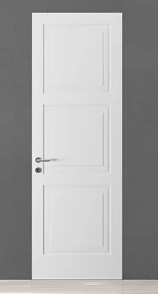 Классическая дверь, матовая эмаль ALDA-60 126 Bianco. Скрытый короб