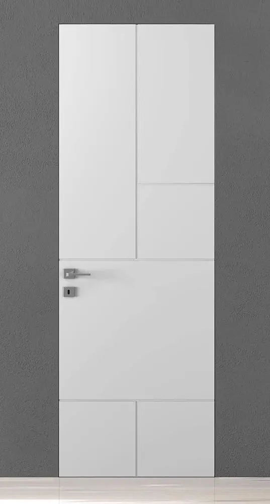 TREND-60, модель TR18, матовая эмаль L01 Bianco, молдинг в цвете Black. "Скрытый" короб INVISIBLE.