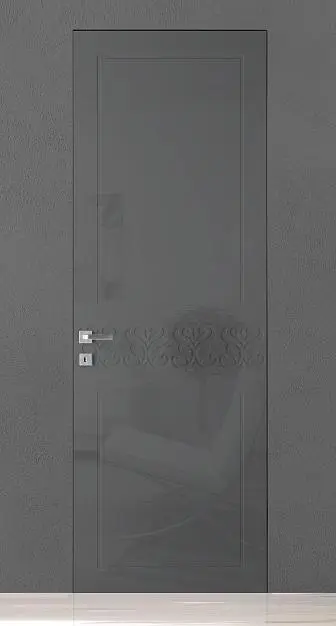 TREND-60, модель TR12, глянцевая эмаль LG07 Grigio Fume Gloss, скрытый короб INVISIBLE.