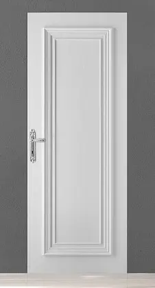 Классическая дверь, матовая эмаль PRIMA-60 PU Bianco. Скрытый короб