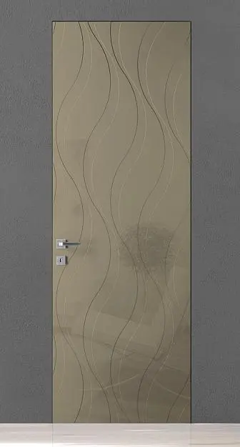 TREND-60, модель TR11, глянцевая эмаль LG11 Tortora Gloss, скрытый короб INVISIBLE.