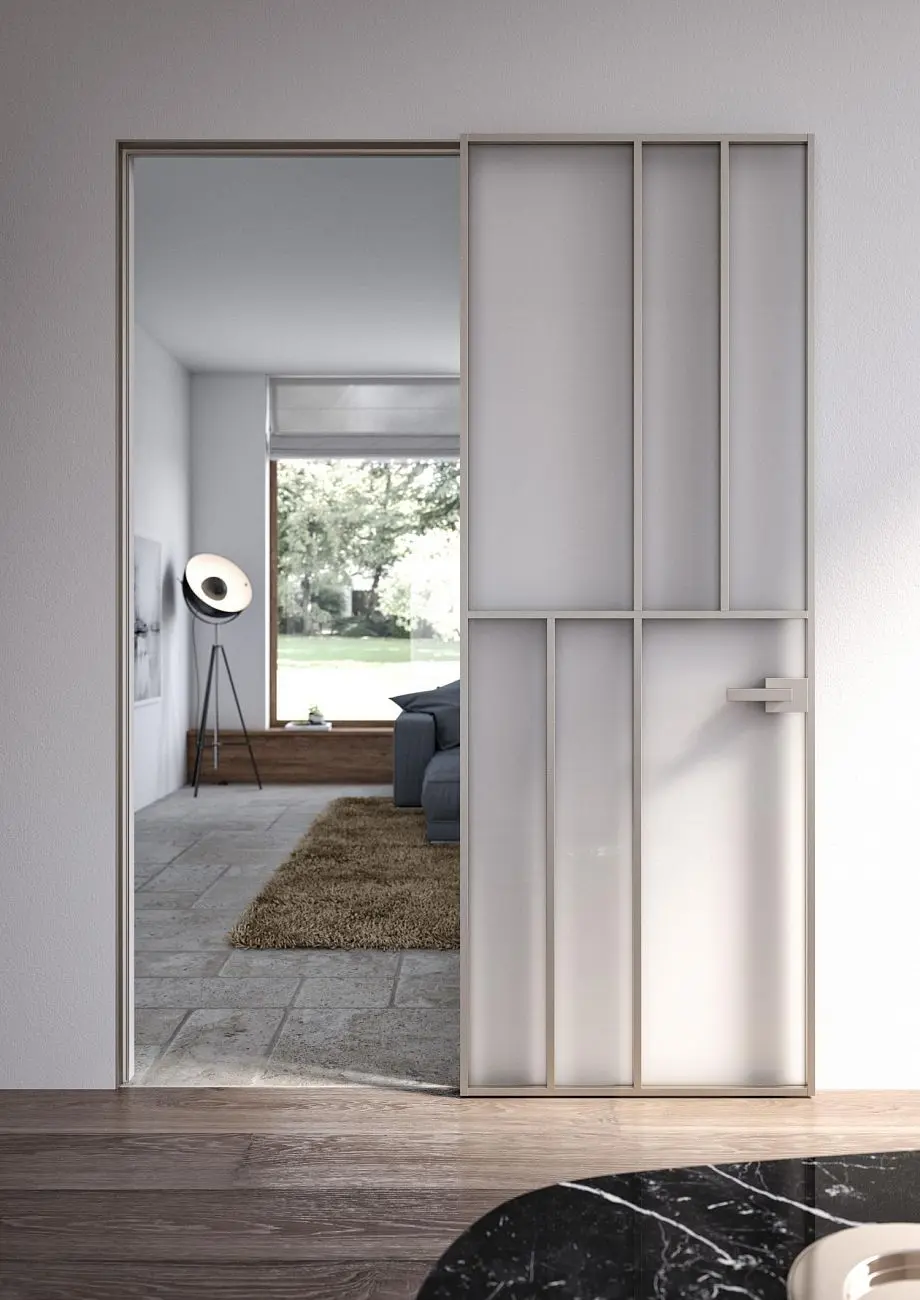 BATTFIL FILCEREST CELINE product door frosted glass champagne profile.