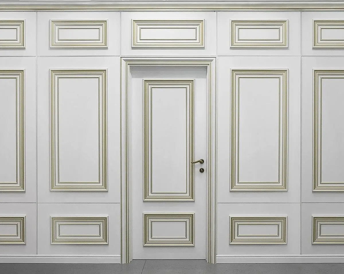 mini-Стеновые панели COVER, PRIMA, модель P, матовая эмаль L01 Bianco. Дверь PRIMA, модель P.