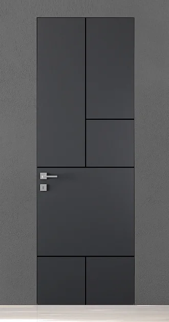 TREND-60, модель TR18m, матовая эмаль L15 Grafite, молдинг в цвете Black. "Скрытый" короб INVISIBLE.