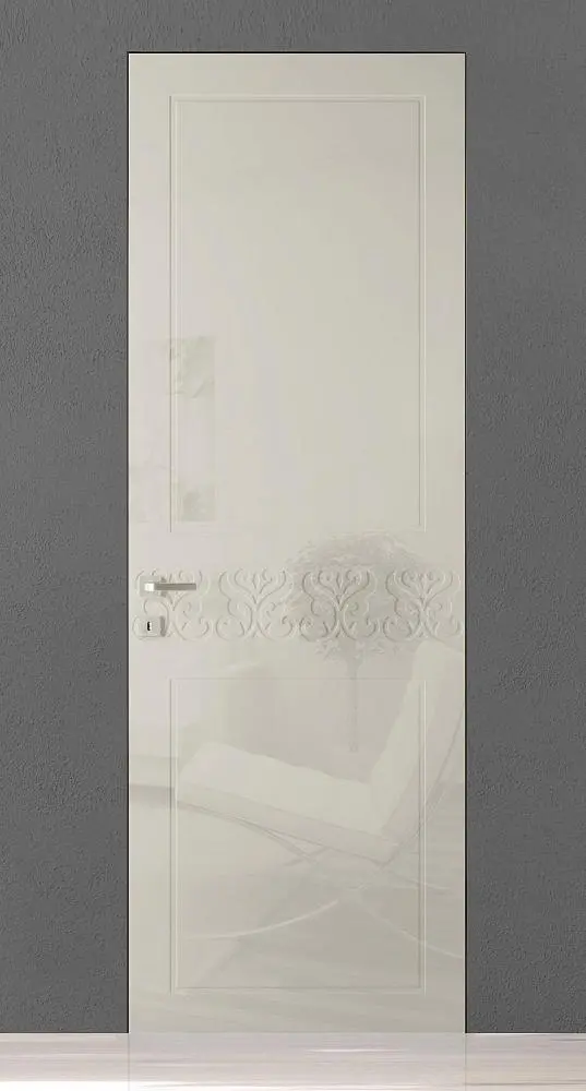 TREND-60, модель TR12, глянцевая эмаль LG06 Grigio Seta Gloss, скрытый короб INVISIBLE.