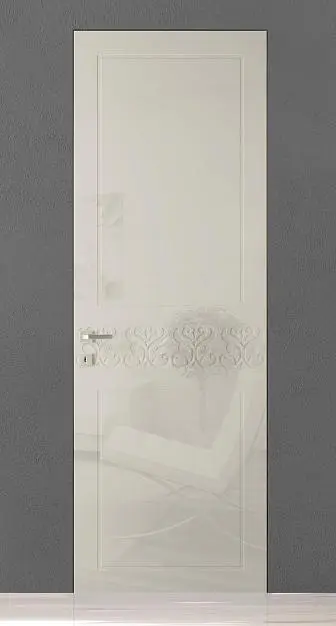 TREND-60, модель TR12, глянцевая эмаль LG06 Grigio Seta Gloss, скрытый короб INVISIBLE.