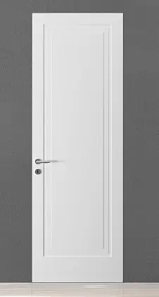 Классическая дверь, матовая эмаль ALDA-60 101 Bianco. Скрытый короб