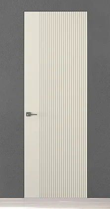 Дверь в стиле "неоклассика" TREND-60 Reef Bianco Night. Матовая эмаль. Скрытый короб