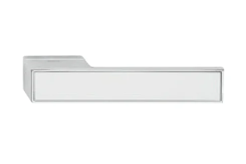 LINEA CALI (made in Italy), LOFT.<br>Дверная ручка, хром / белая матовая вставка. 2 комплекта.
