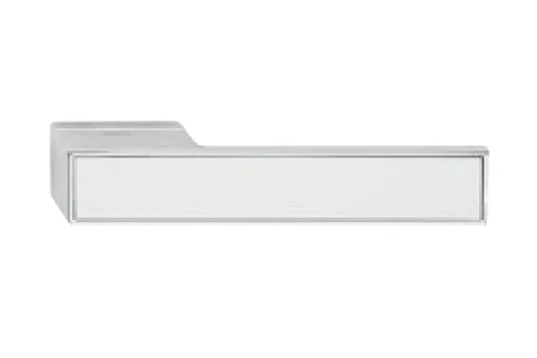 LINEA CALI (made in Italy), LOFT.<br>Дверная ручка, хром / белая матовая вставка. 4 комплекта.