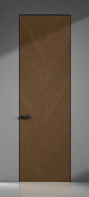 UNION, FILO-60. Натуральный шпон ореха, алюминиевая торцевая кромка. 