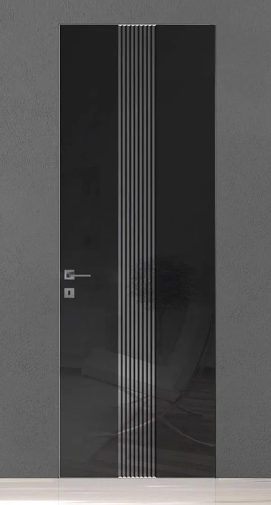 TREND-60, TR14, глянцевая эмаль Nero Gloss, скрытый короб INVISIBLE.
