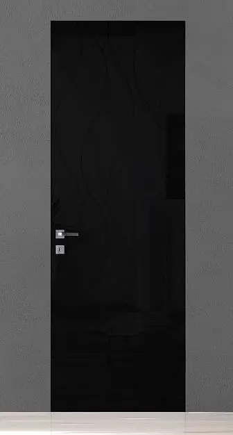 TREND-60, модель TR11, глянцевая эмаль LG10 Nero Gloss, скрытый короб INVISIBLE.