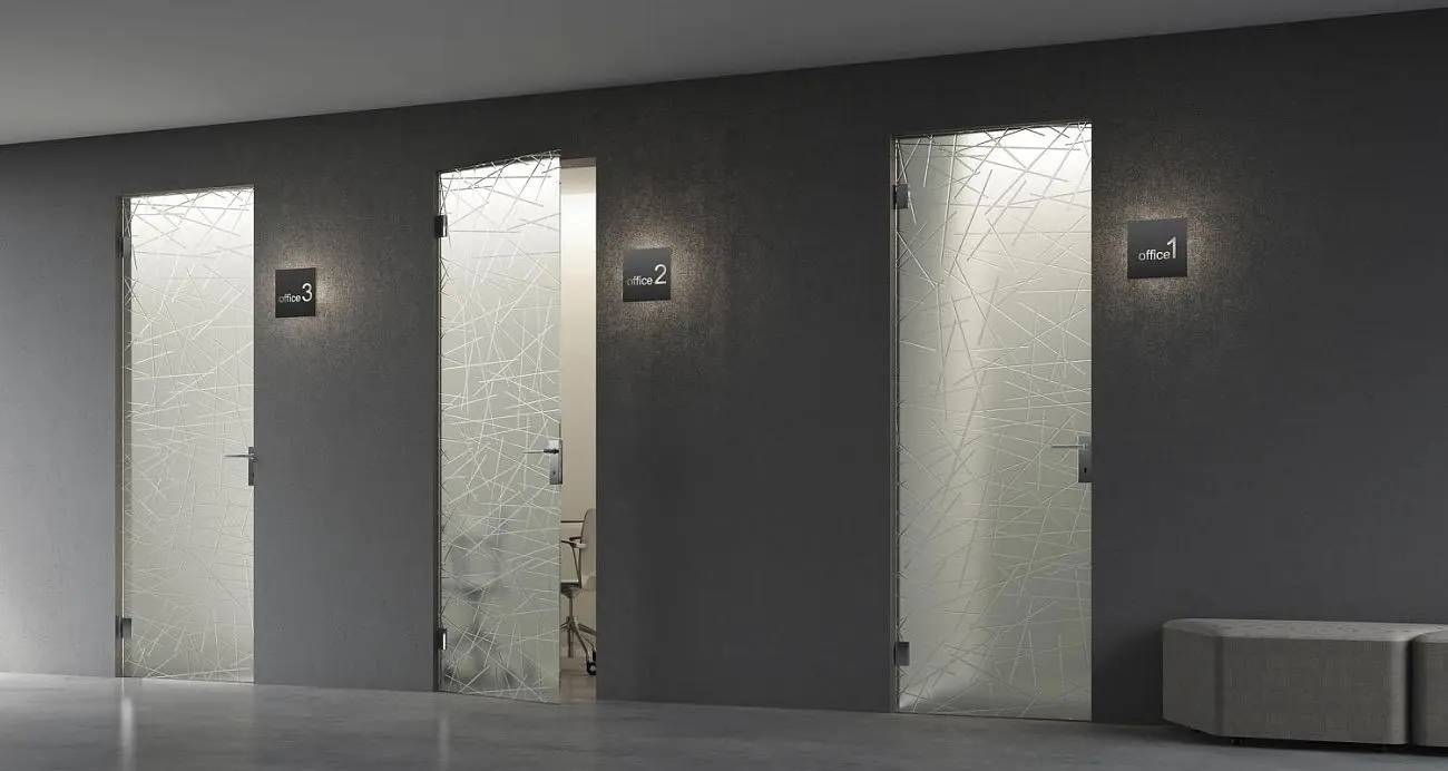 Sliver V1 MF, vetro Acidato, decoro Shangai neutro