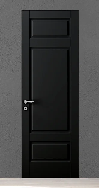 CORDA-60, модель 105P, матовая эмаль L10 Nero, скрытый короб INVISIBLE.